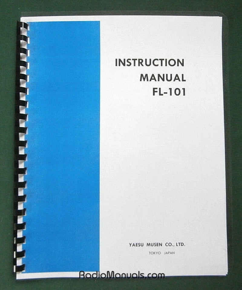 Yaesu FL-101 Instruction manual - Click Image to Close